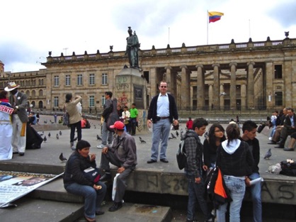 Parliament building, Bogota. Simon Bolivar is the favorite resting place